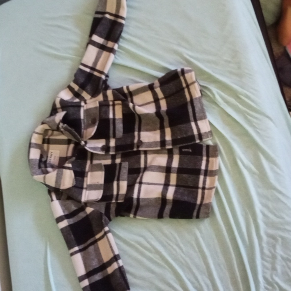 Plaided pea coat